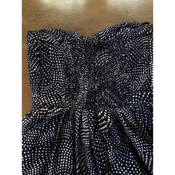 devlin Dress Size Small Strapless Blue White Quilted Smocked Mini from Nordstrom - Picture 6 of 15